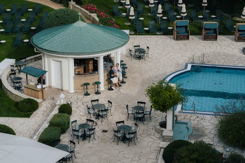 Garten mit Außenpool im A-ROSA Strandidyll Heringsdorf &ndash; &copy;A-ROSA Strandidyll Heringsdorf