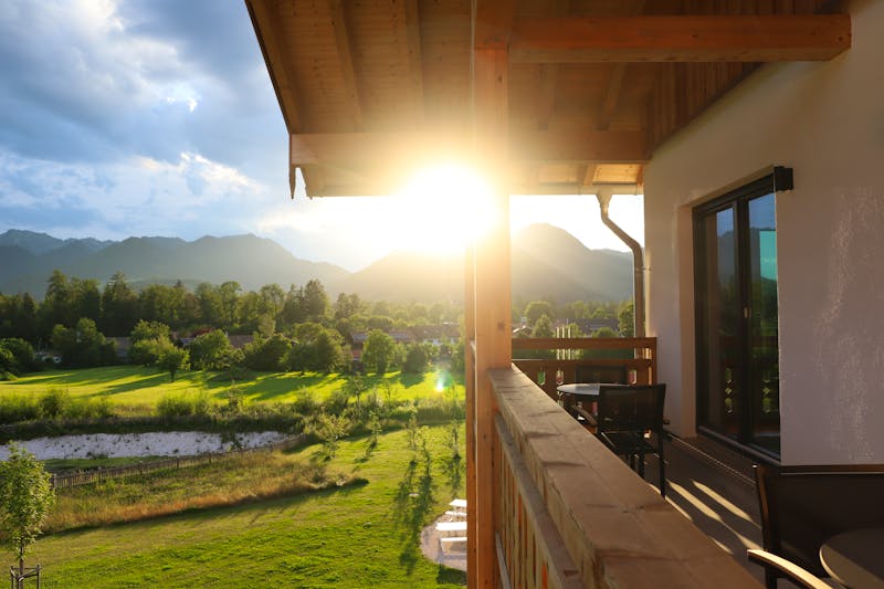 Blick vom Balkon im aja Ruhpolding &ndash; &copy;aja Ruhpolding