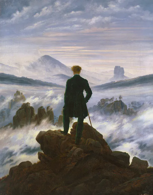 Hamburger Kunsthalle - Caspar David Friedrich - Wanderer über dem Nebelmeer um 1817 - Dauerleihgabe der Stiftung Hamburger Kunstsammlungen  &ndash; &copy; Elke Walford - Hamburger Kunsthalle 