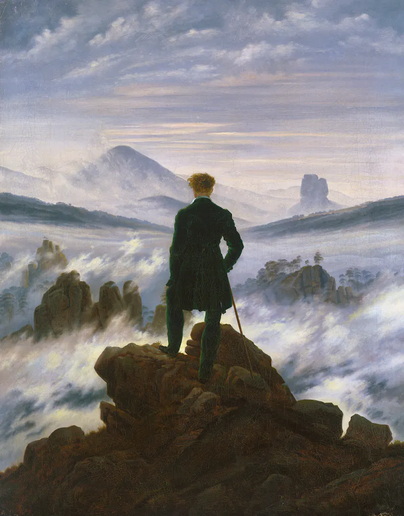 Hamburger Kunsthalle - Caspar David Friedrich - Wanderer über dem Nebelmeer um 1817 - Dauerleihgabe der Stiftung Hamburger Kunstsammlungen  - &copy;Elke Walford - Hamburger Kunsthalle 