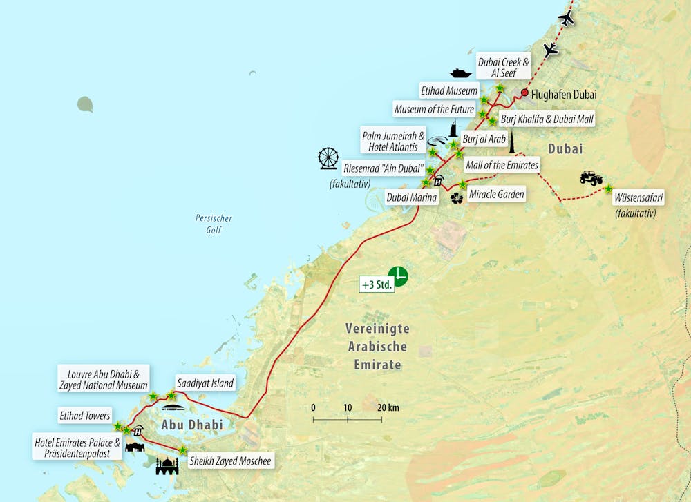 Ihre Reiseroute &ndash; &copy; Eberhardt TRAVEL