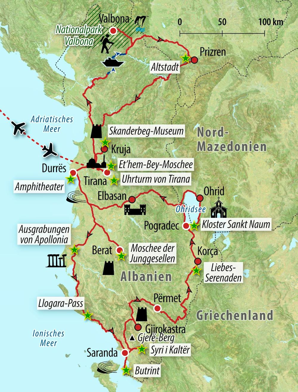 Ihre Reiseroute &ndash; &copy; Eberhardt TRAVEL