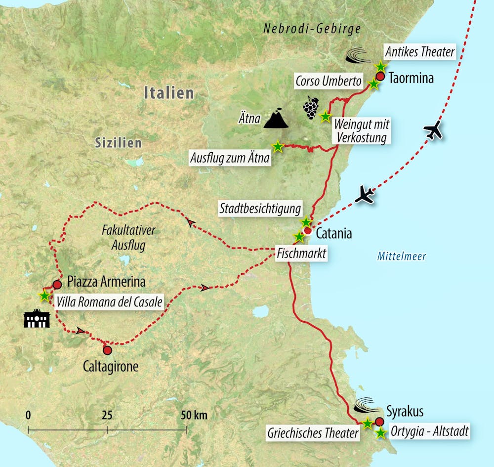 Ihre Reiseroute &ndash; &copy; Eberhardt TRAVEL