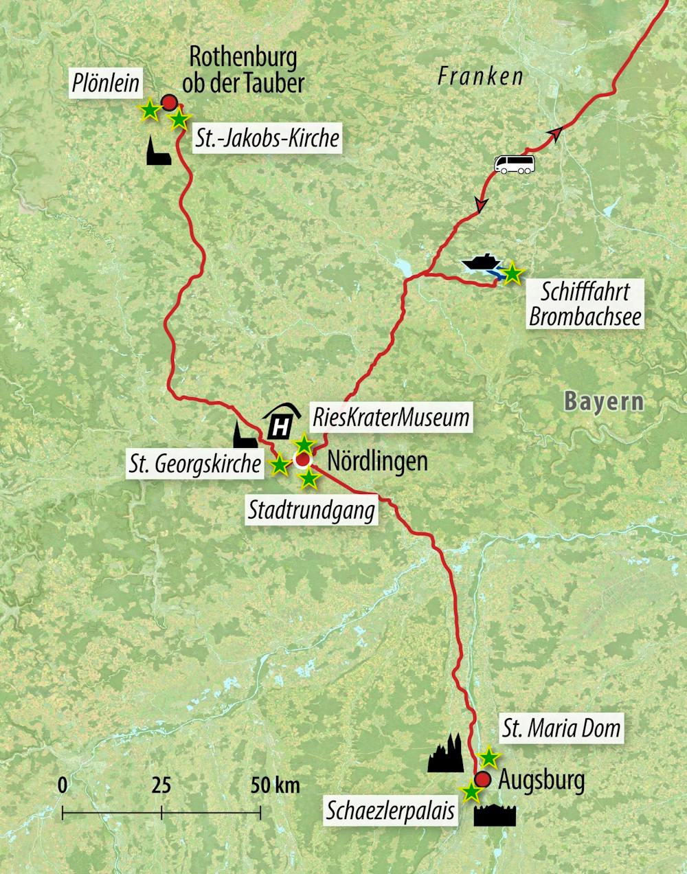 Ihre Reiseroute &ndash; &copy; Eberhardt TRAVEL