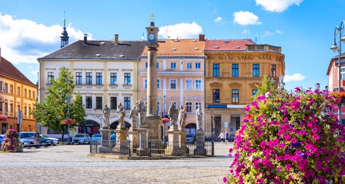 Rumburk (Rumburg) in Nordböhmen - Marktplatz im Stadtzentrum &ndash; &copy; Comofoto - stock.adobe.com