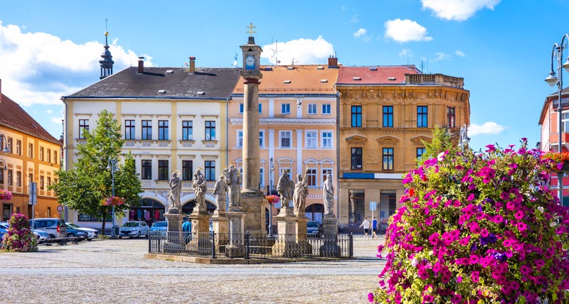 Rumburk (Rumburg) in Nordböhmen - Marktplatz im Stadtzentrum - &copy;Comofoto - stock.adobe.com