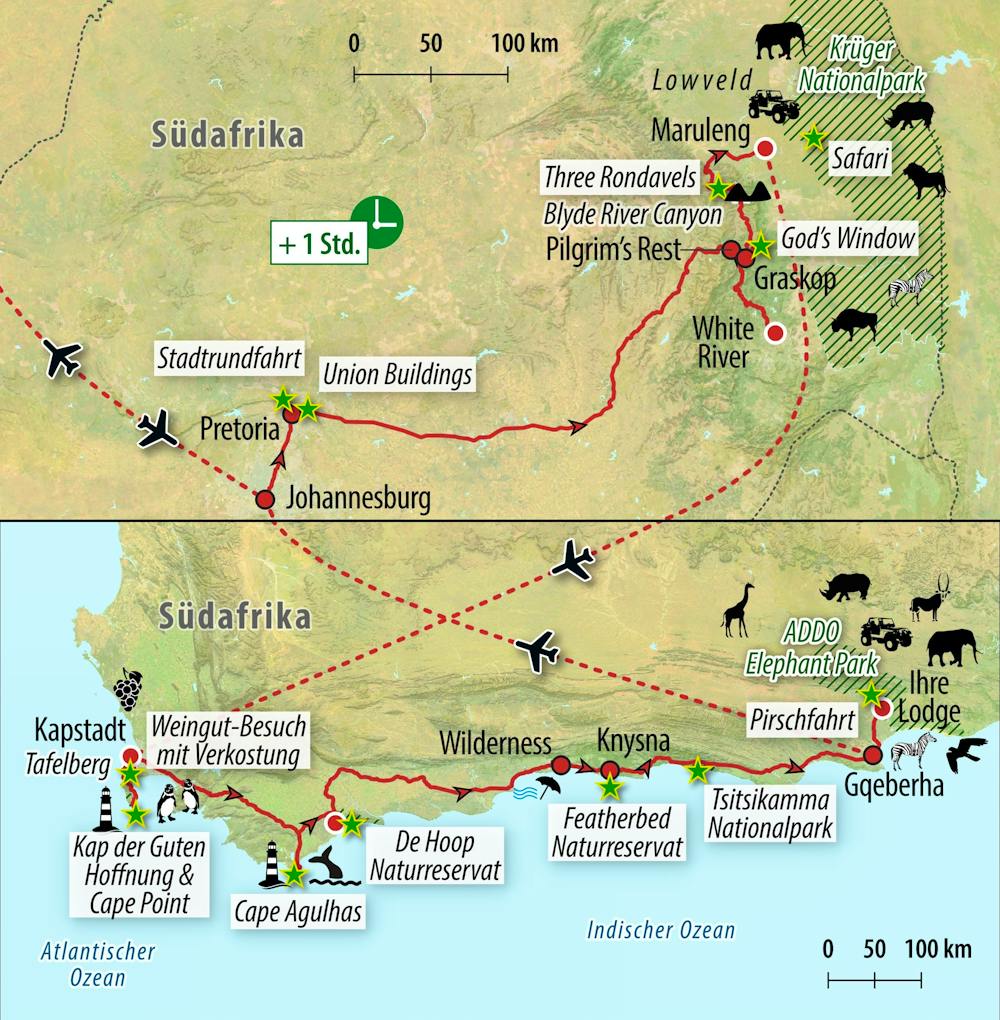 Ihre Reiseroute &ndash; &copy; Eberhardt TRAVEL