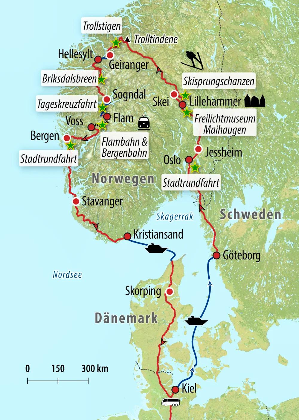 Ihre Reiseroute &ndash; &copy; Eberhardt TRAVEL