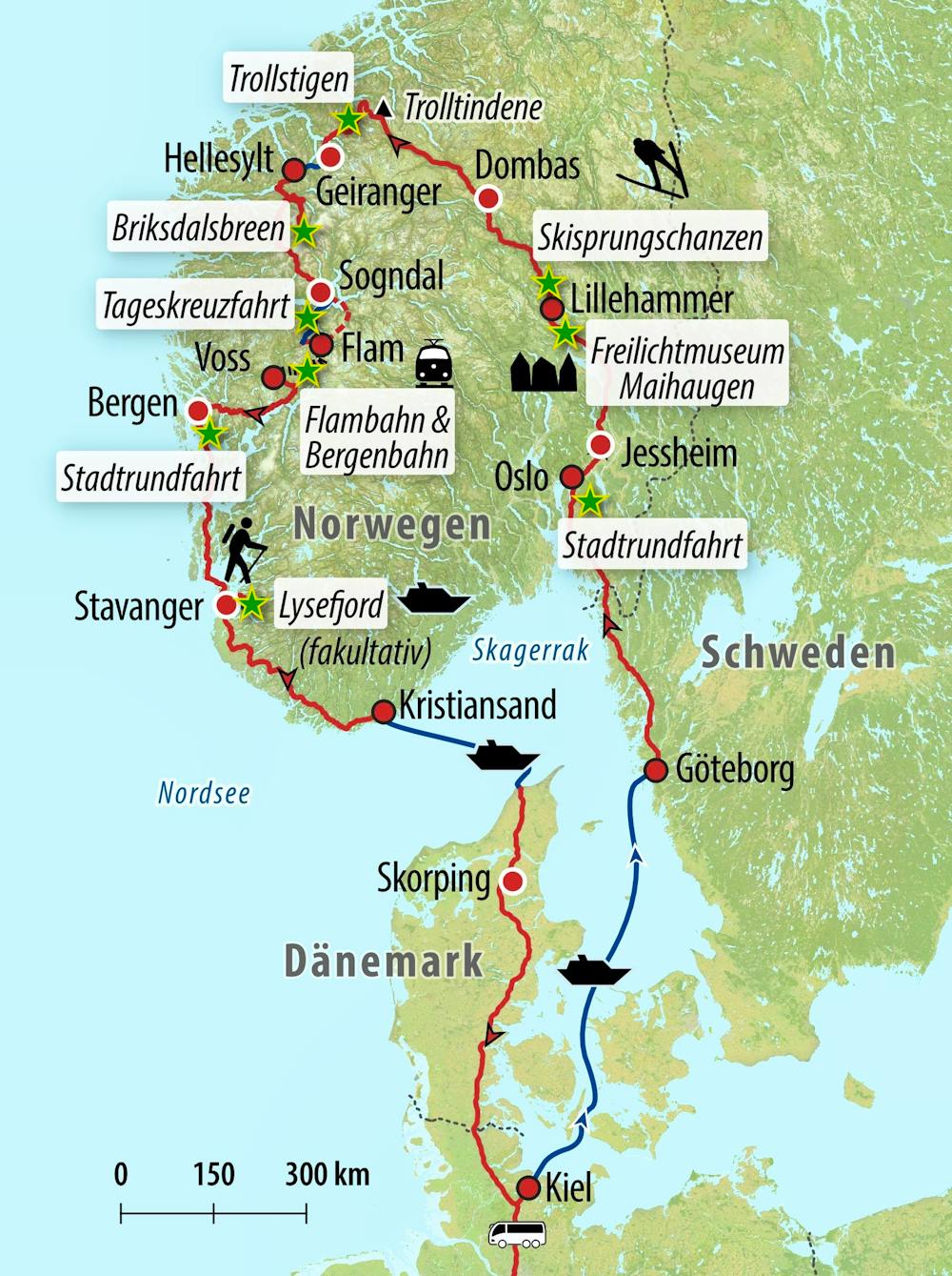 Ihre Reiseroute &ndash; &copy; Eberhardt TRAVEL