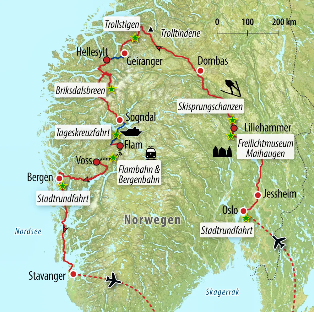 Ihre Reiseroute &ndash; &copy; Eberhardt TRAVEL