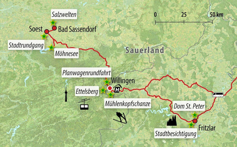 Ihre Reiseroute &ndash; &copy; Eberhardt TRAVEL