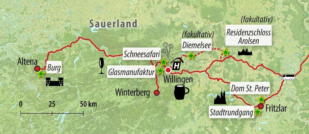 Ihre Reiseroute &ndash; &copy; Eberhardt TRAVEL