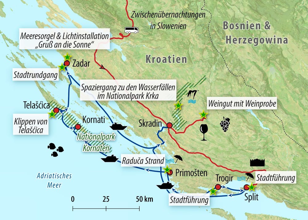 Ihre Reiseroute &ndash; &copy; Eberhardt TRAVEL