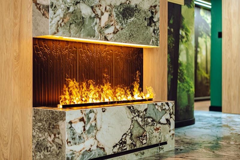 Kamin im Le Mont Medical & Spa &ndash; &copy;Le Mont Medical & Spa