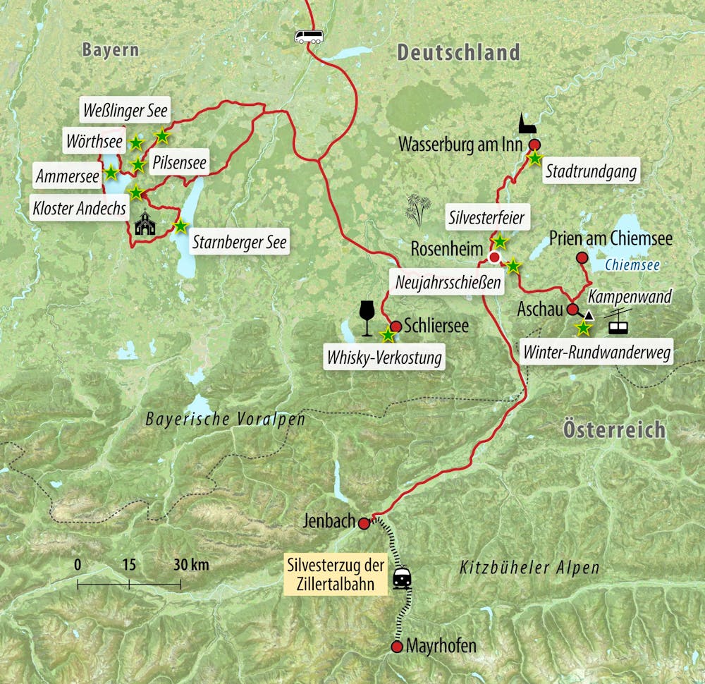 Ihre Reiseroute &ndash; &copy; Eberhardt TRAVEL