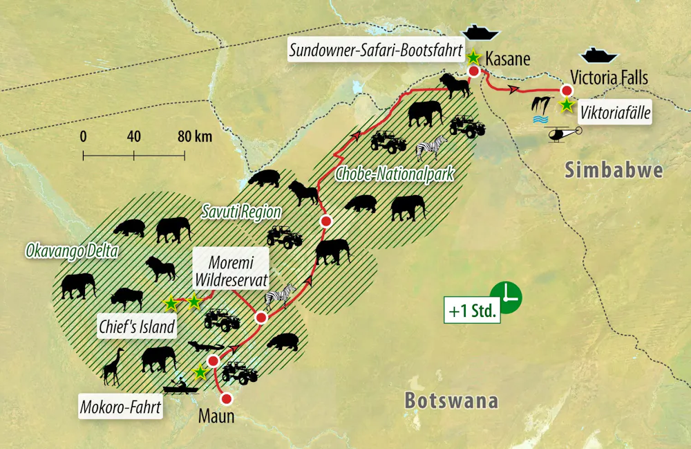 Ihre Reiseroute &ndash; &copy; Eberhardt TRAVEL