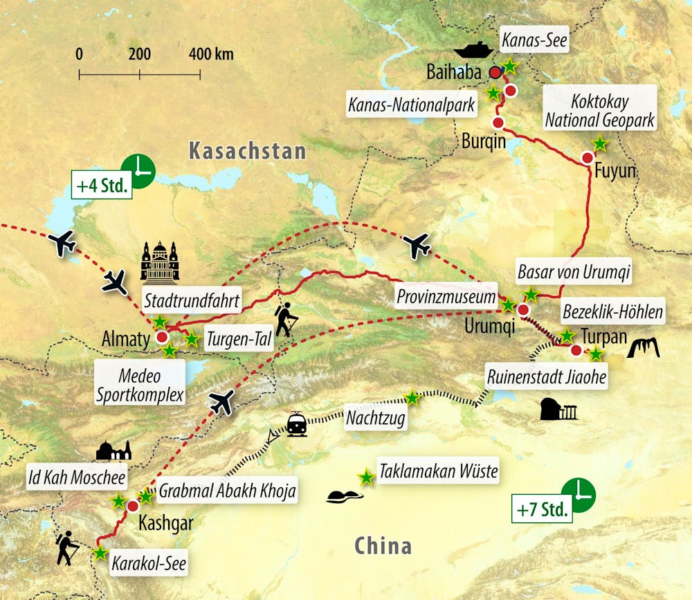 Ihre Reiseroute &ndash; &copy; Eberhardt TRAVEL