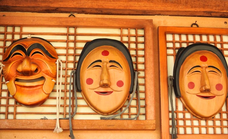 Masken im Hahoe-Dorf - &copy;Sabine Letzybyll - Eberhardt TRAVEL