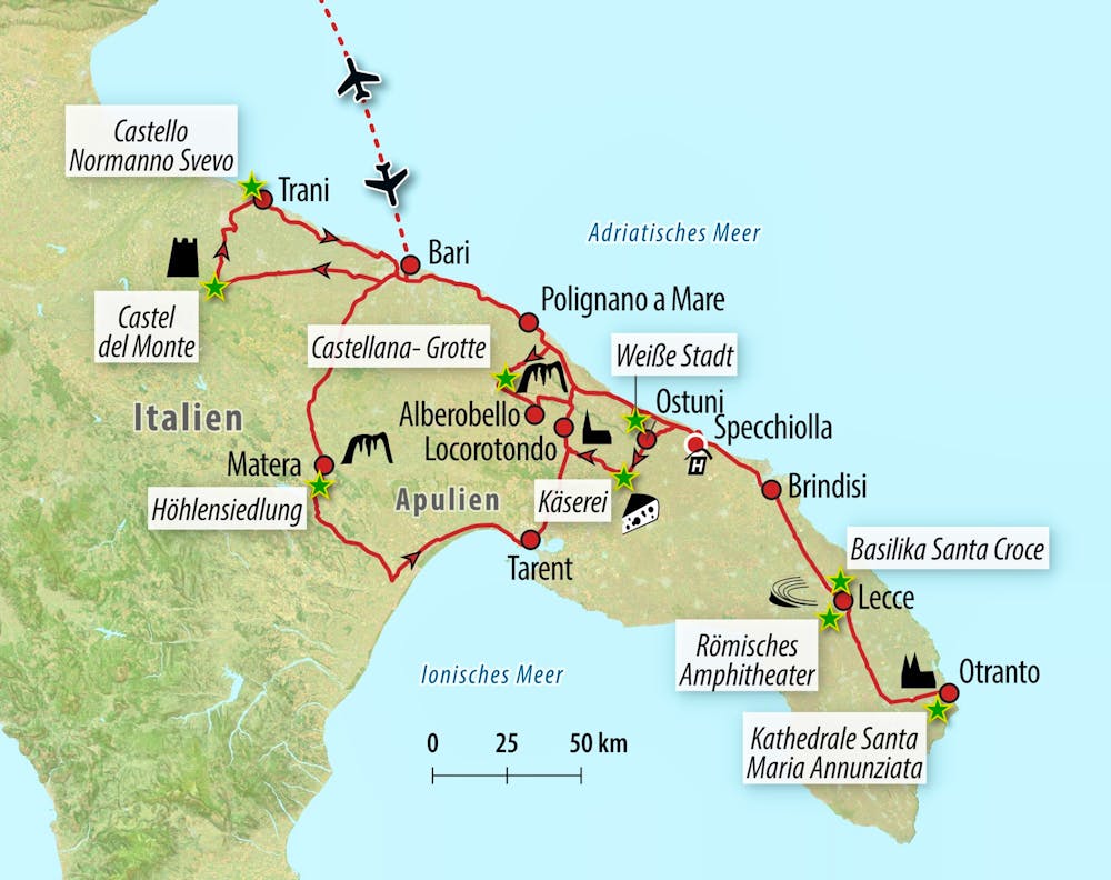 Ihre Reiseroute &ndash; &copy; Eberhardt TRAVEL
