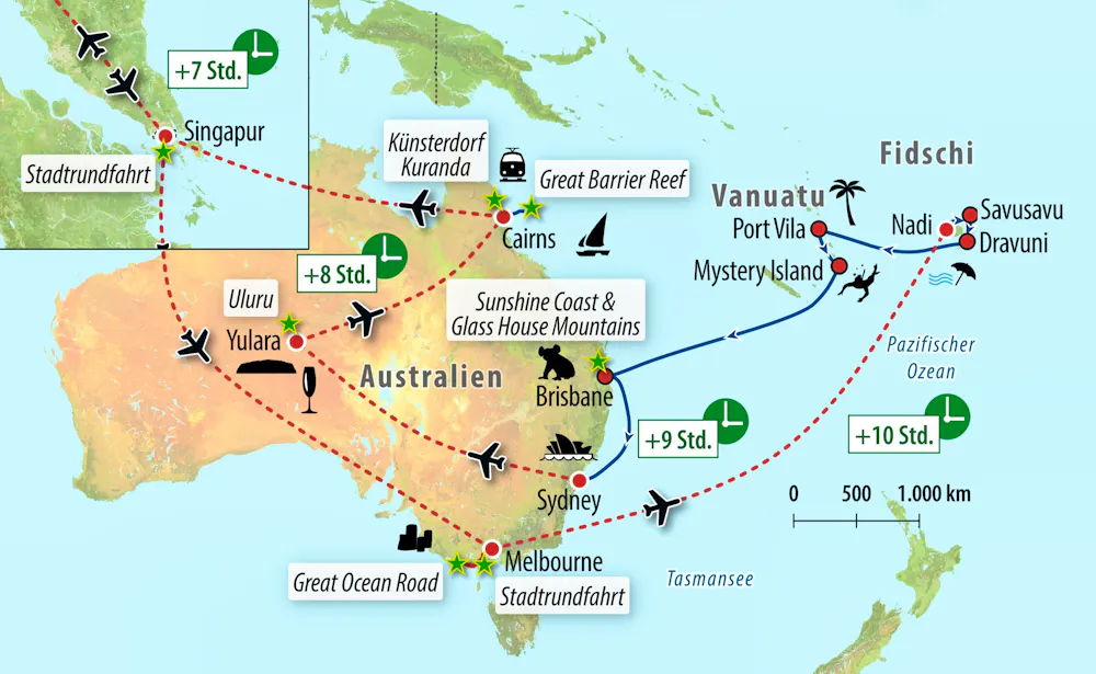Ihre Reiseroute &ndash; &copy; Eberhardt TRAVEL