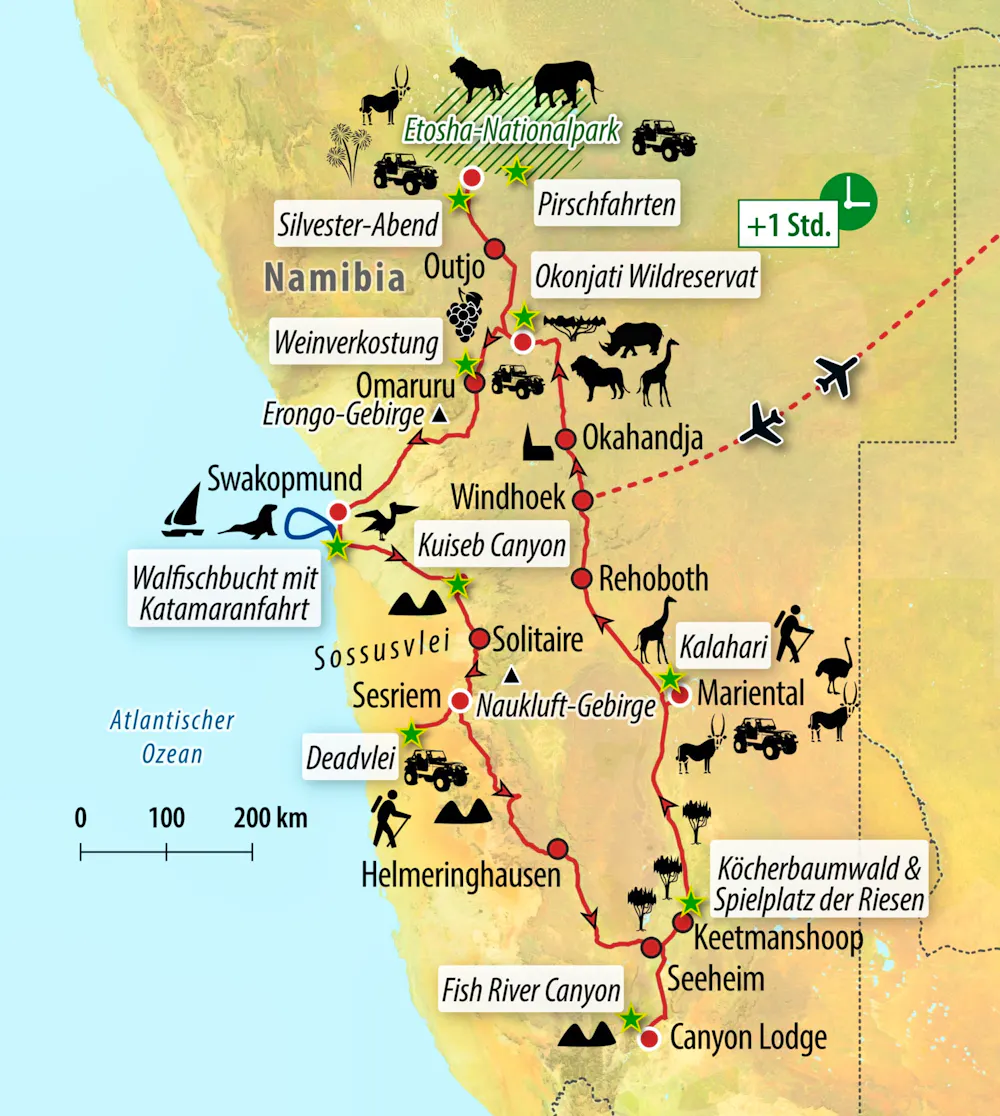 Ihre Reiseroute &ndash; &copy; Eberhardt TRAVEL