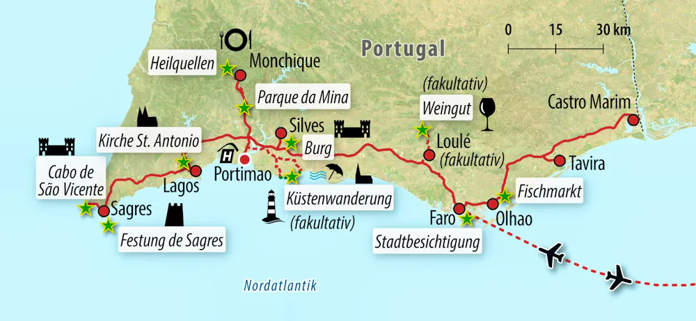 Ihre Reiseroute &ndash; &copy; Eberhardt TRAVEL