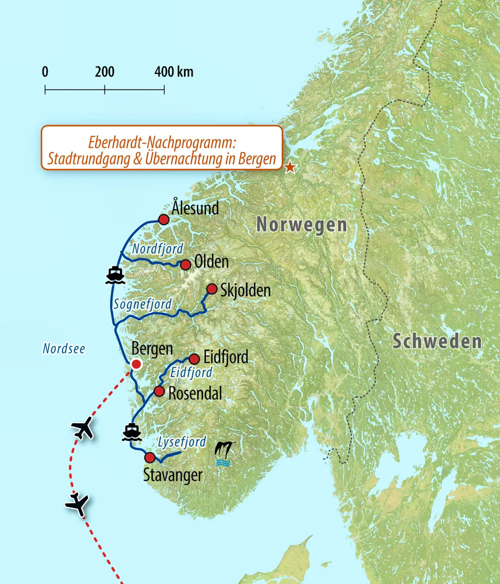 Ihre Reiseroute &ndash; &copy; Eberhardt TRAVEL