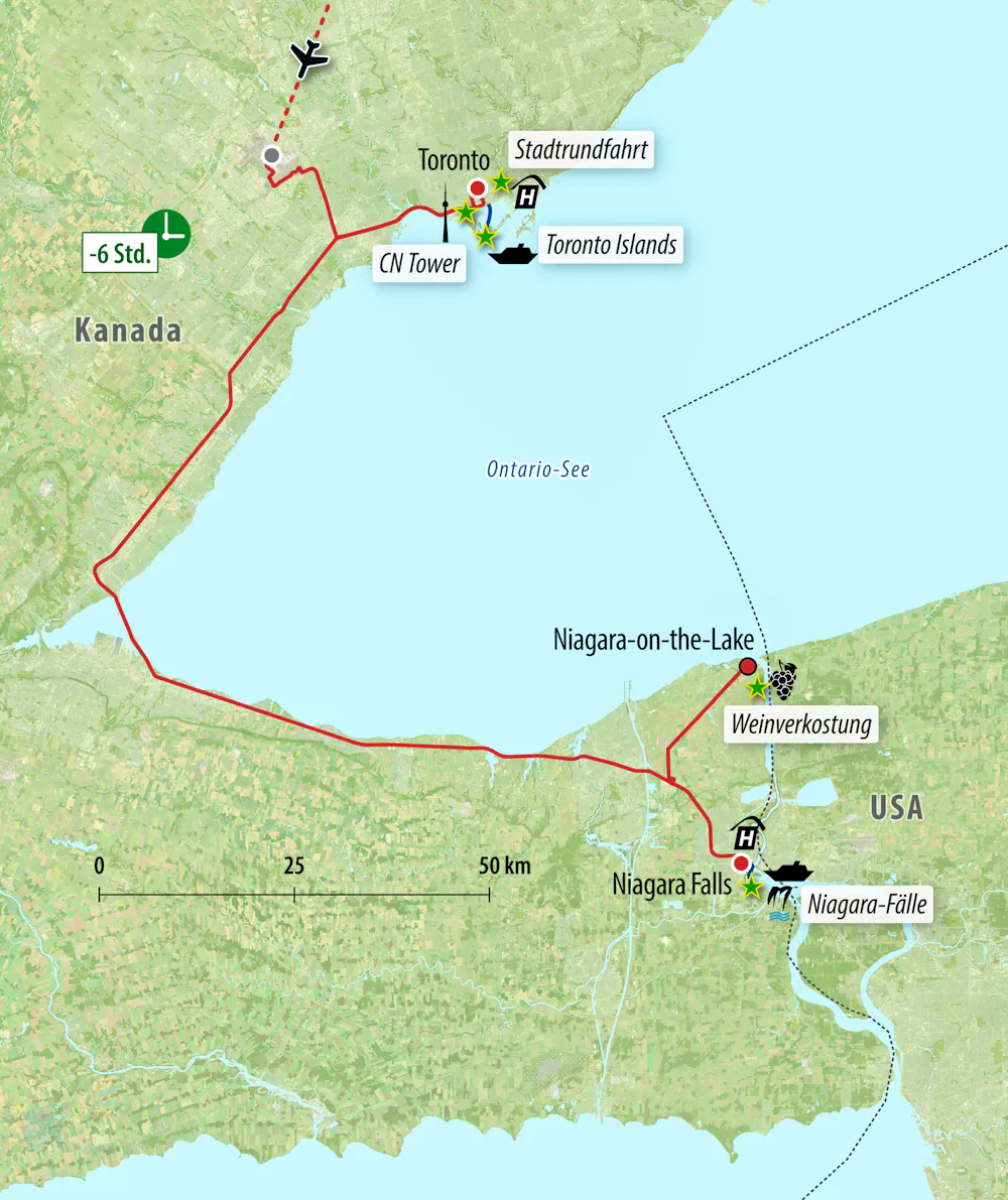 Ihre Reiseroute &ndash; &copy; Eberhardt TRAVEL