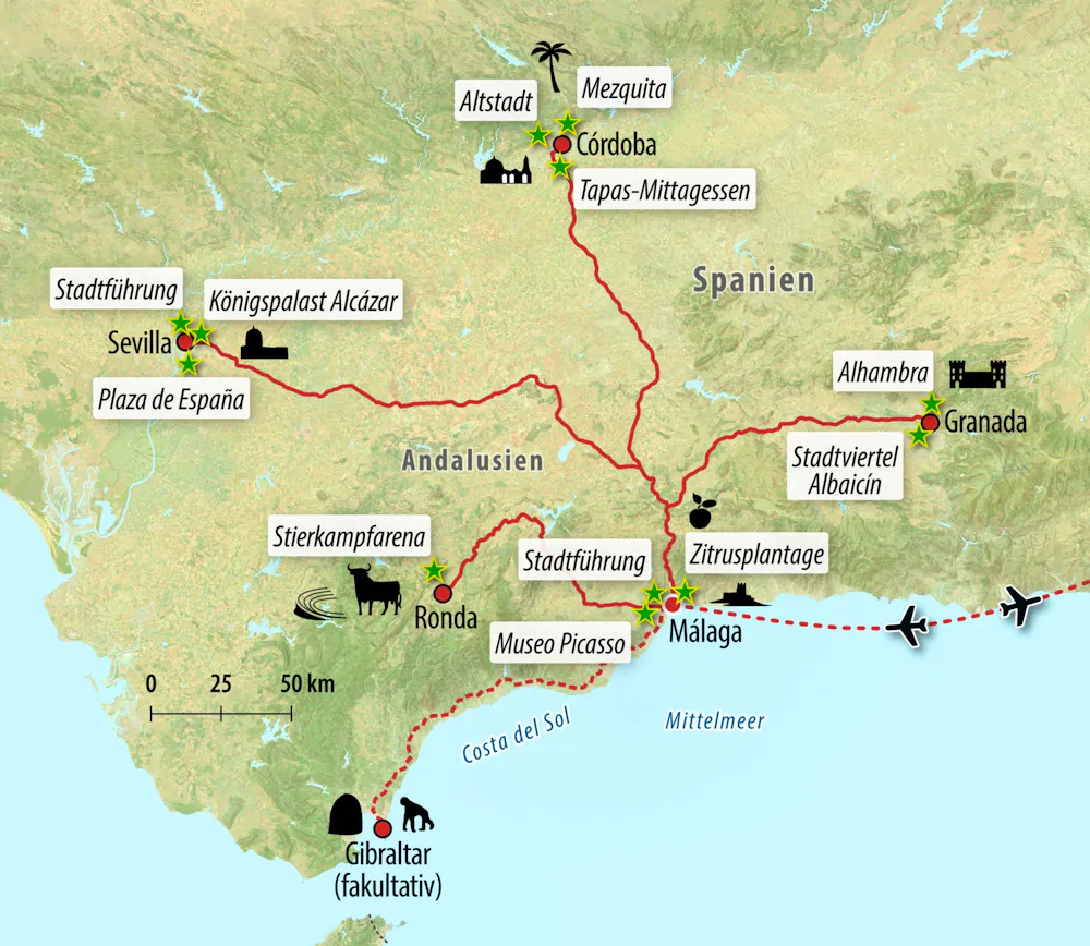 Ihre Reiseroute &ndash; &copy; Eberhardt TRAVEL