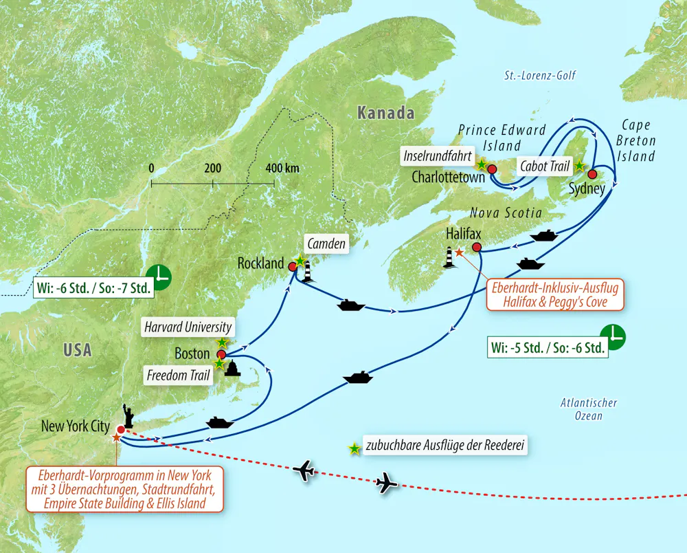 Ihre Reiseroute &ndash; &copy; Eberhardt TRAVEL