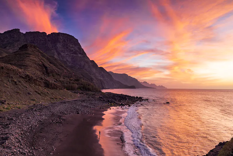 ATARDECER PLAYA GUAYEDRA, AGAETE (SPANIEN) - &copy;Jesus de leon - Gran Canaria, www.grancanaria.com