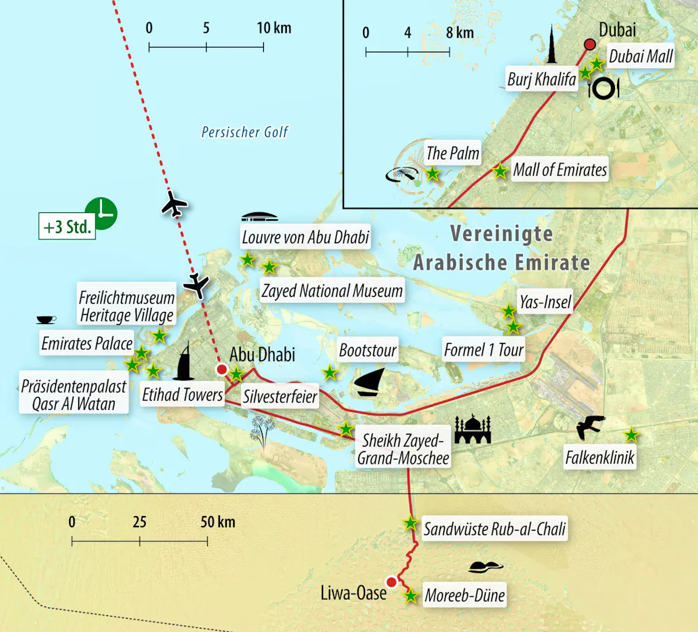 Ihre Reiseroute &ndash; &copy; Eberhardt TRAVEL