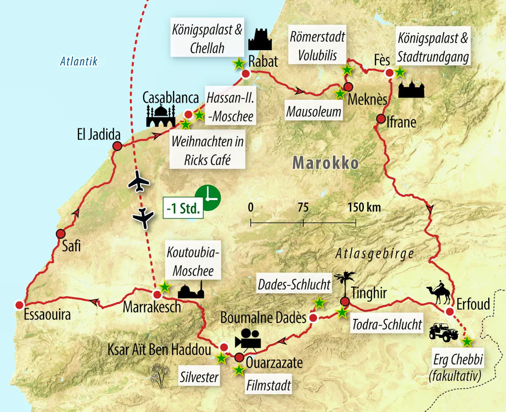 Ihre Reiseroute &ndash; &copy; Eberhardt TRAVEL