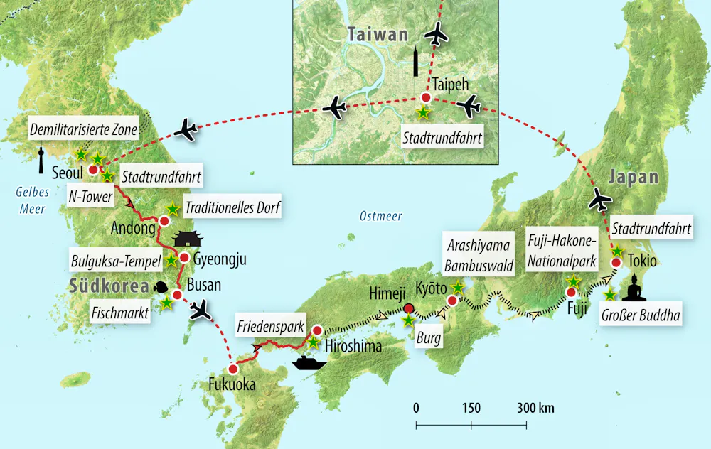Ihre Reiseroute &ndash; &copy; Eberhardt TRAVEL