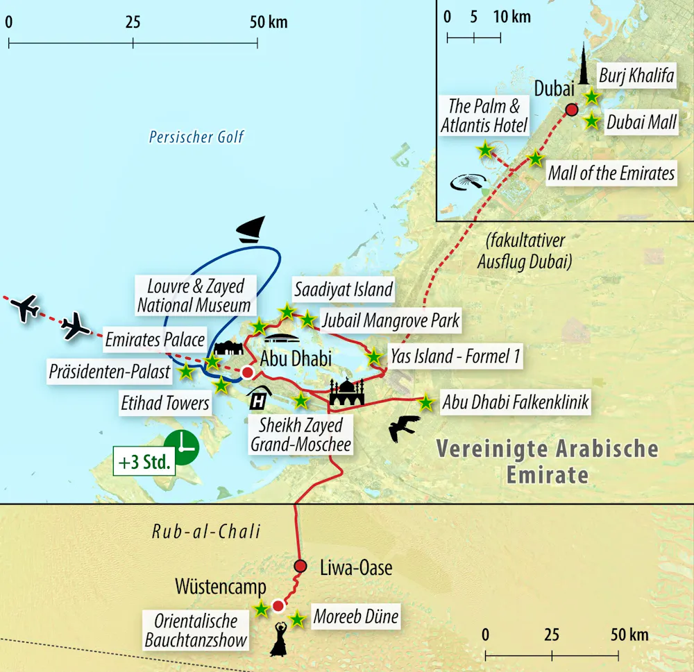 Ihre Reiseroute &ndash; &copy; Eberhardt TRAVEL
