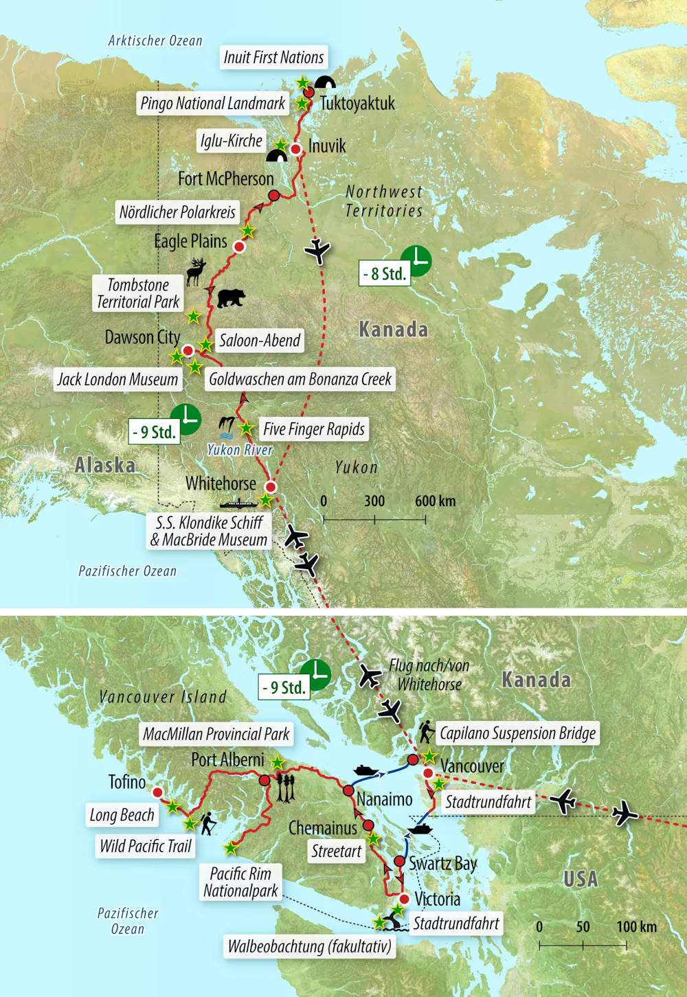 Ihre Reiseroute &ndash; &copy; Eberhardt TRAVEL
