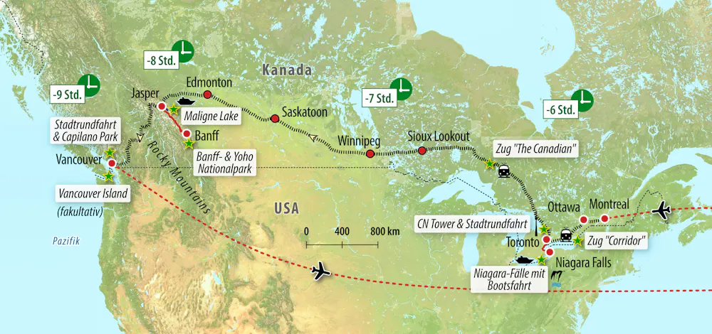Ihre Reiseroute &ndash; &copy; Eberhardt TRAVEL