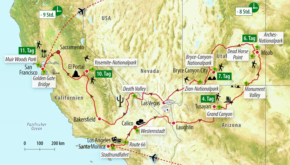 Ihre Reiseroute &ndash; &copy; Eberhardt TRAVEL