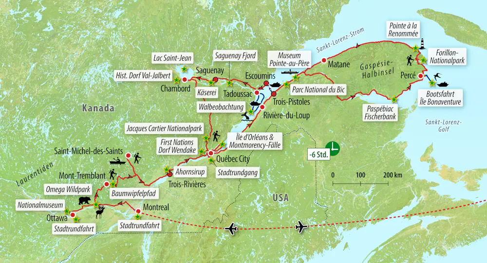 Ihre Reiseroute &ndash; &copy; Eberhardt TRAVEL