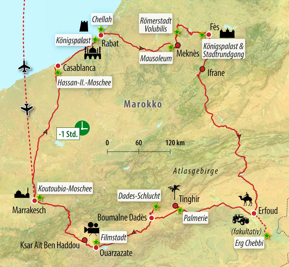Ihre Reiseroute &ndash; &copy; Eberhardt TRAVEL