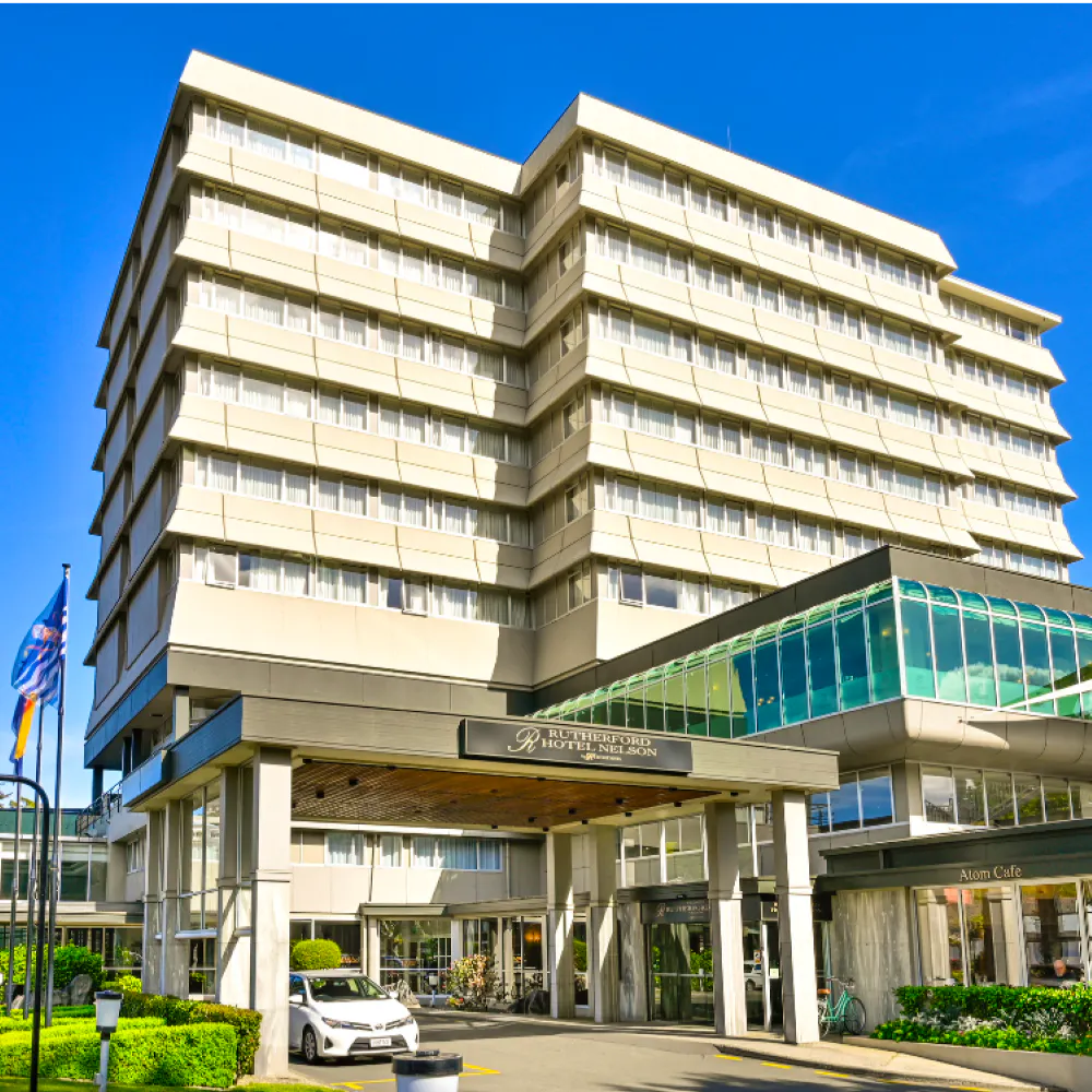 Rutherford Hotel Nelson in Nelson, Neuseeland - Hotel von außen &nbsp;&ndash;&nbsp;&copy;&nbsp;Rutherford Hotel Nelson