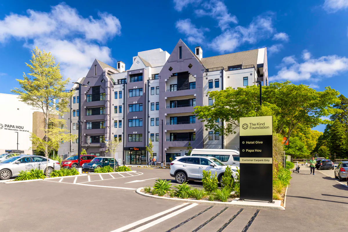 Hotel Give in Christchurch, Neuseeland - Hotel von außen &nbsp;&ndash;&nbsp;&copy;&nbsp;Hotel Give