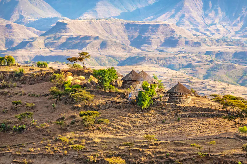Traditionelle Bauernhäuser bei Lalibela - &copy;aubi1309 - stock.adobe.com