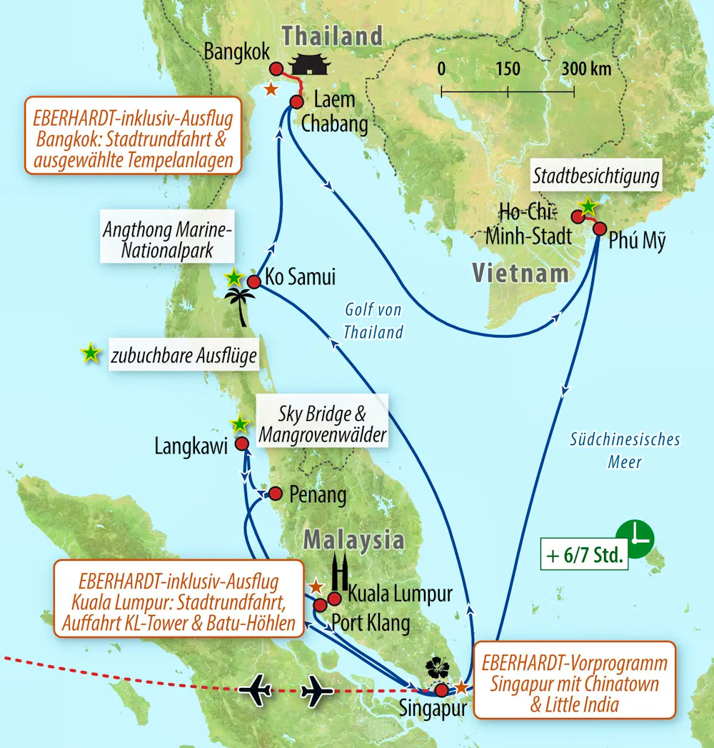 Ihre Reiseroute &ndash; &copy; Eberhardt TRAVEL
