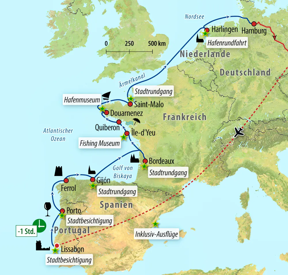 Ihre Reiseroute &ndash; &copy; Eberhardt TRAVEL