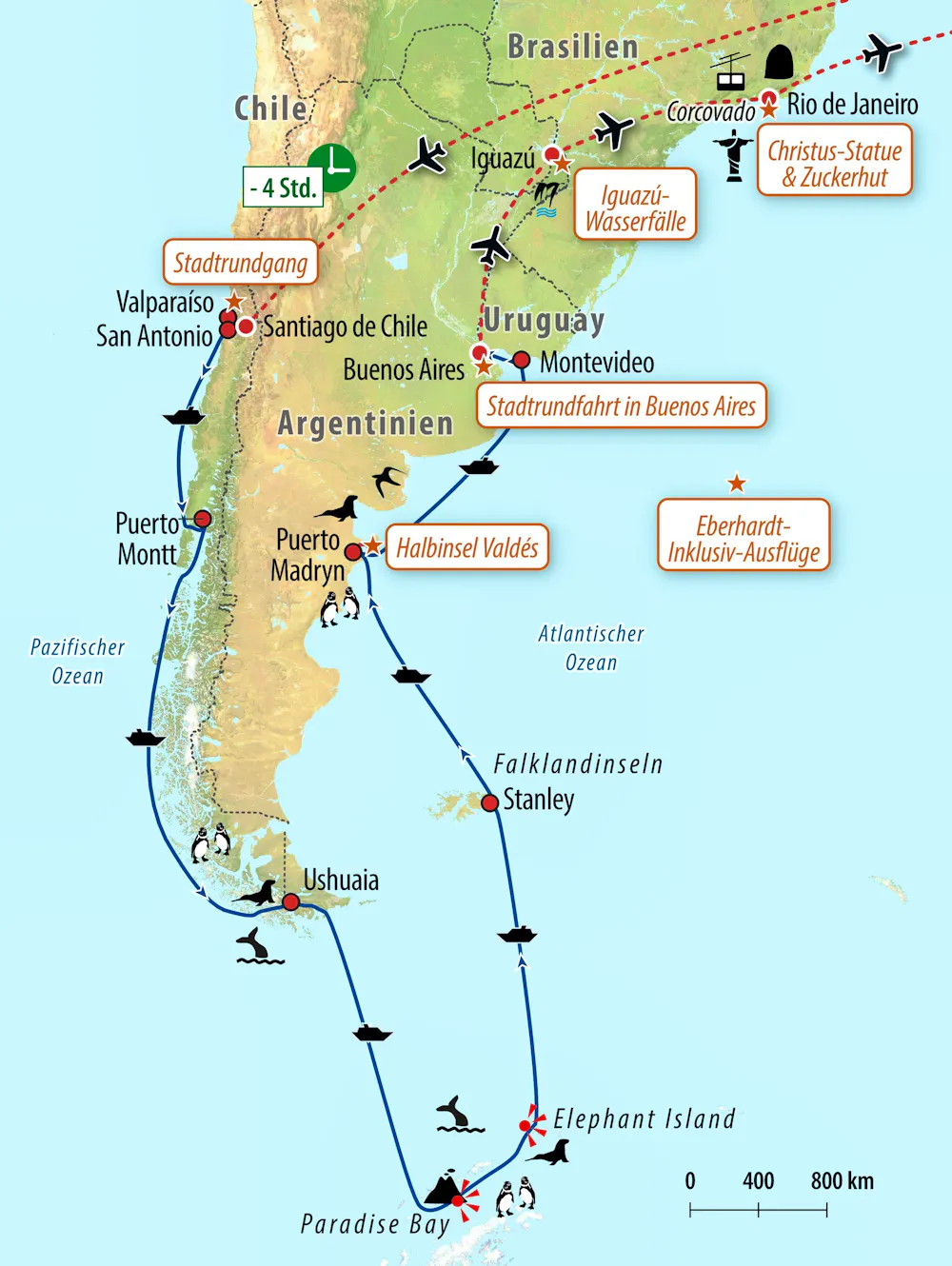 Ihre Reiseroute &ndash; &copy; Eberhardt TRAVEL