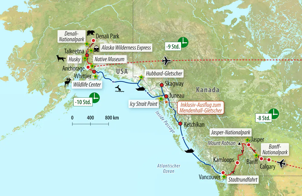 Ihre Reiseroute &ndash; &copy; Eberhardt TRAVEL