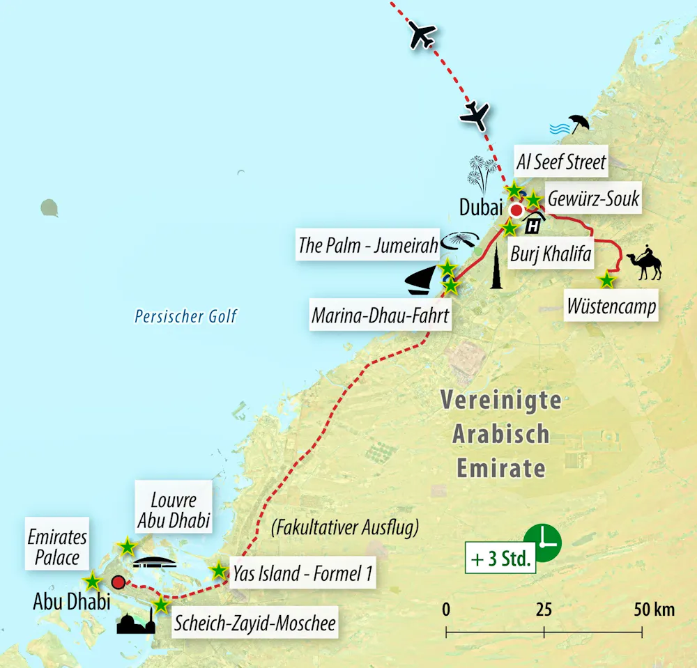 Ihre Reiseroute &ndash; &copy; Eberhardt TRAVEL