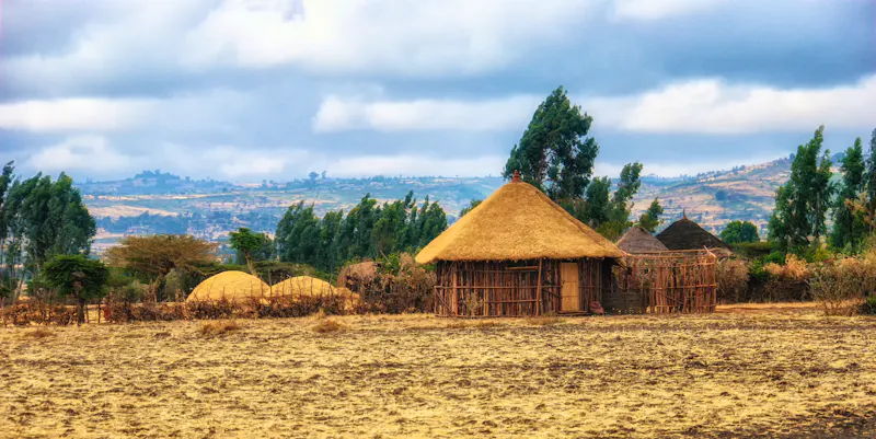 Traditionelles Haus des Hamar-Stammes aus Stroh und Akazienholz  - &copy;atosan - stock.adobe.com