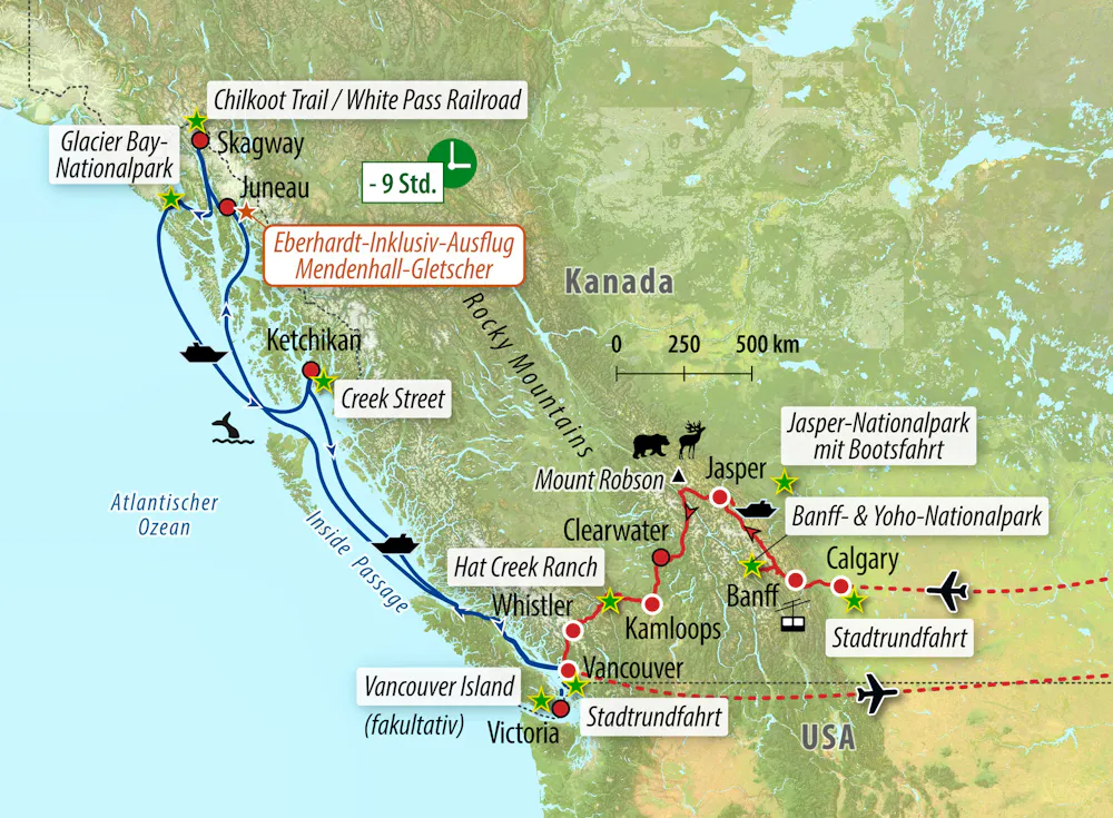 Ihre Reiseroute &ndash; &copy; Eberhardt TRAVEL